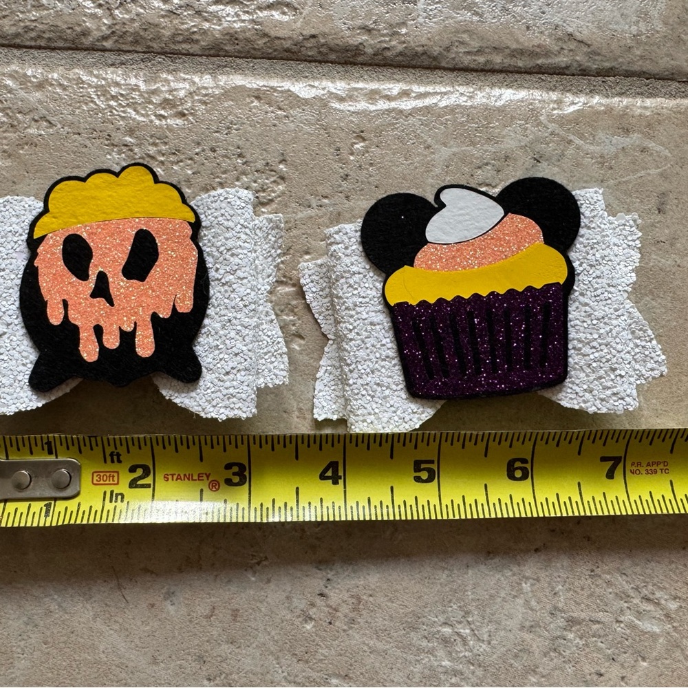 NEW! Custom Made, Disney inspired Halloween Treats Hair Bows